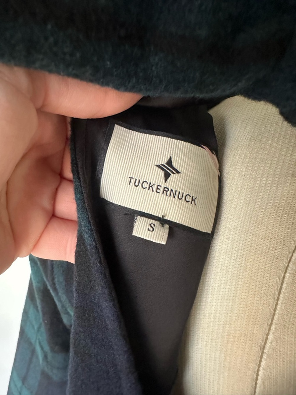 Tuckernuck Daphne Ruffle Tie-Back Wool Blend Top Blackwatch Plaid Small Preppy - Picture 9 of 14